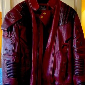 Burgundy color Real lamb leather jacket